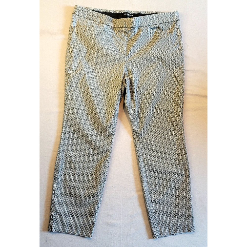 Liz Claiborne Emma Cropped Pants Women’s Size 16 Small Print Career Casual
